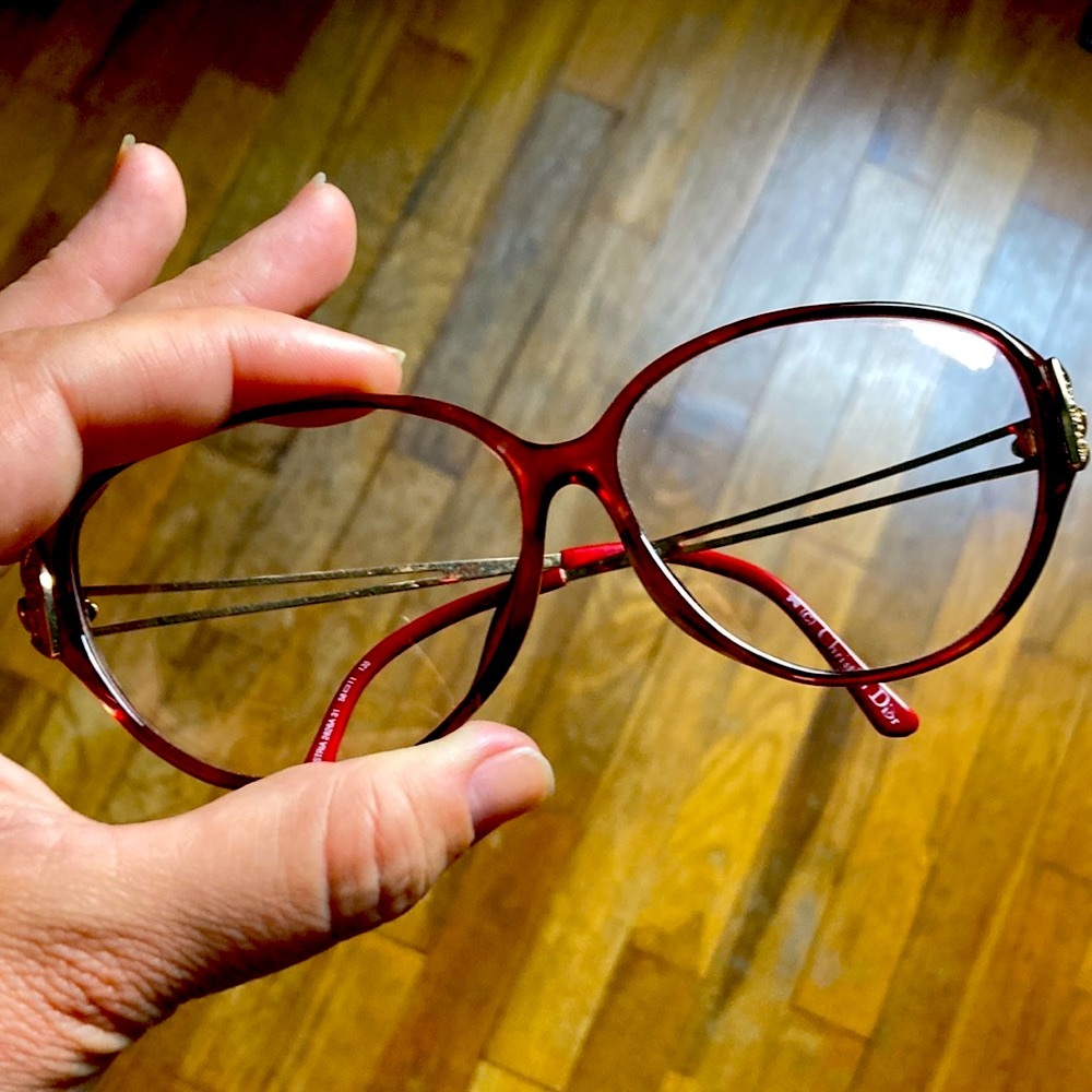Beautiful Red Vintage Christian Dior Eyeglasses